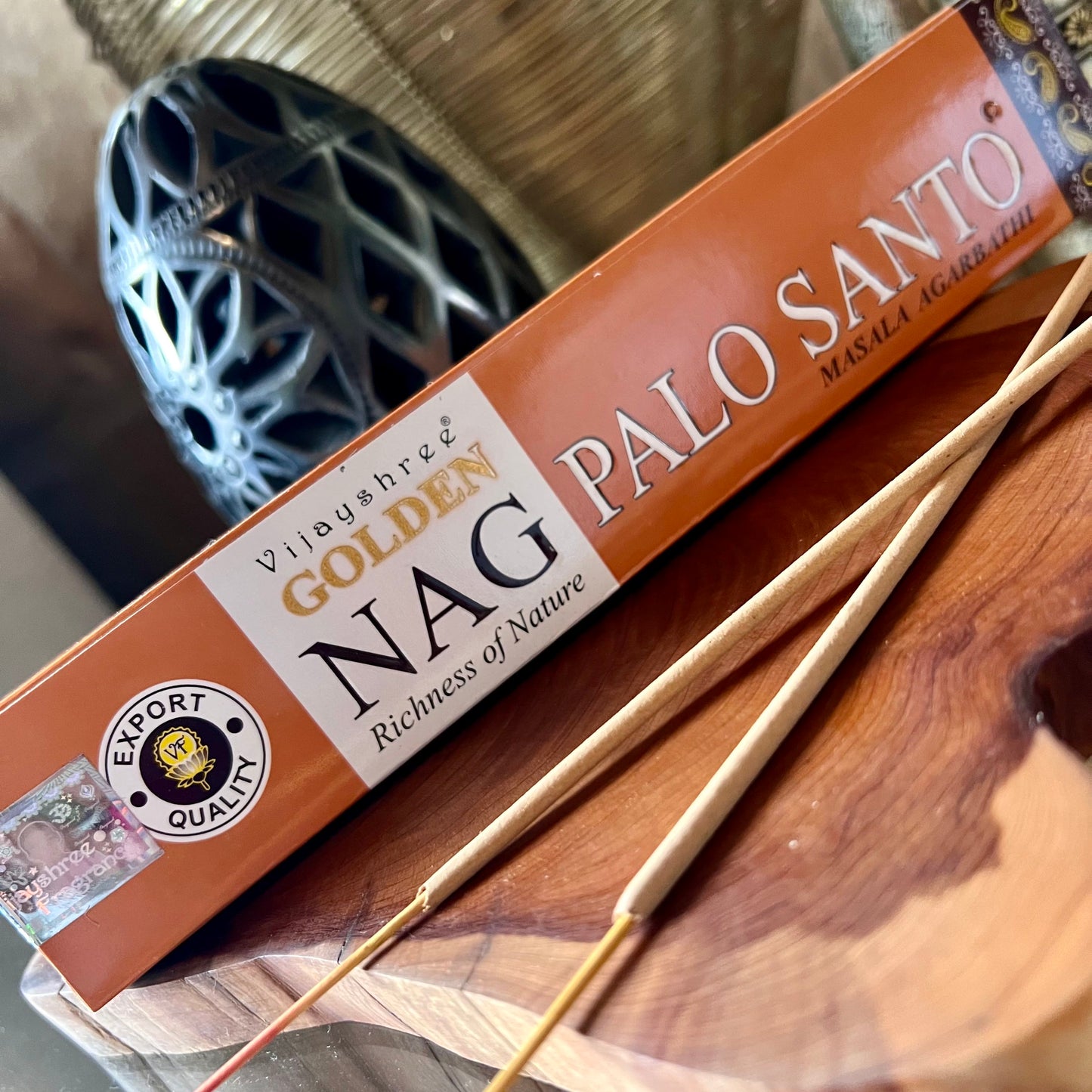 Incienso Vijayshree Golden Palo Santo