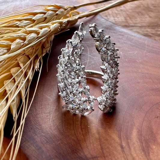 Anillo Ajustable Alas De Ángel Con Brillos