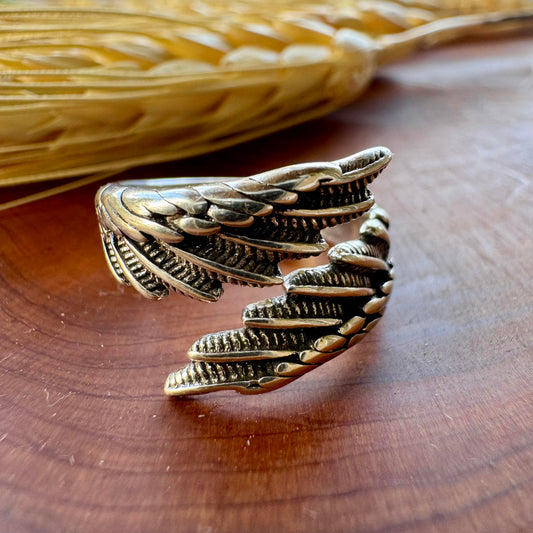 Anillo Envolvente De Alas De Ángel Ajustable