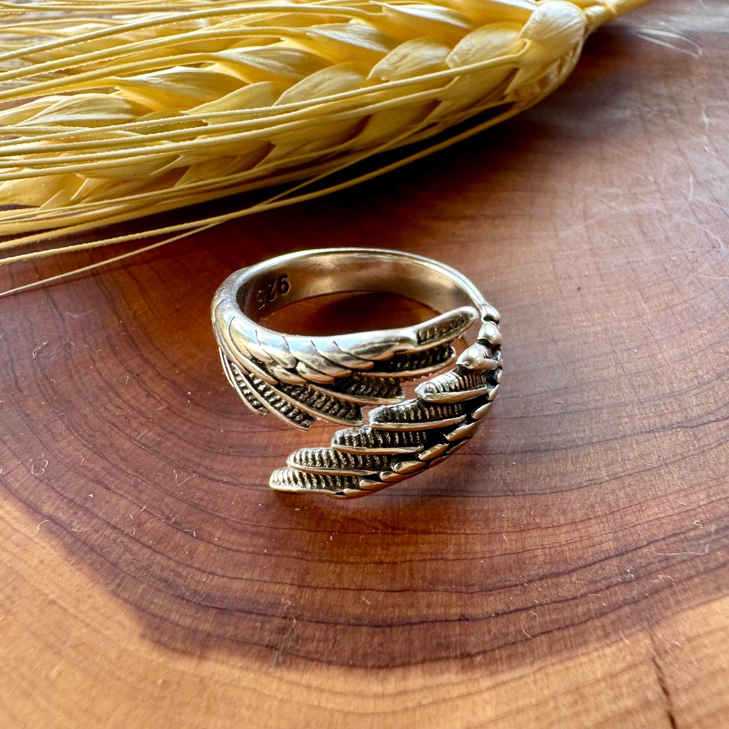 Anillo Envolvente De Alas De Ángel Ajustable