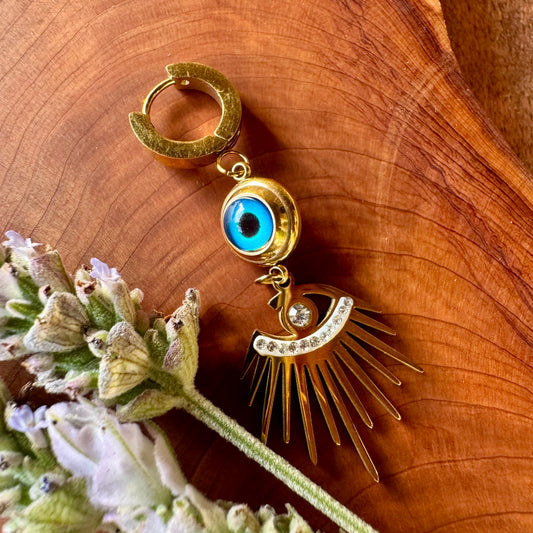 Aretes De Arracada Con Ojo Turco