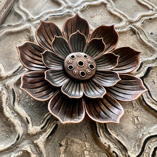 Incensario Flor de Loto Cobre Chica