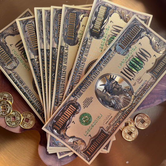 Paquete de Billetes de la Abundancia de Un Millón de Dólares para rituales